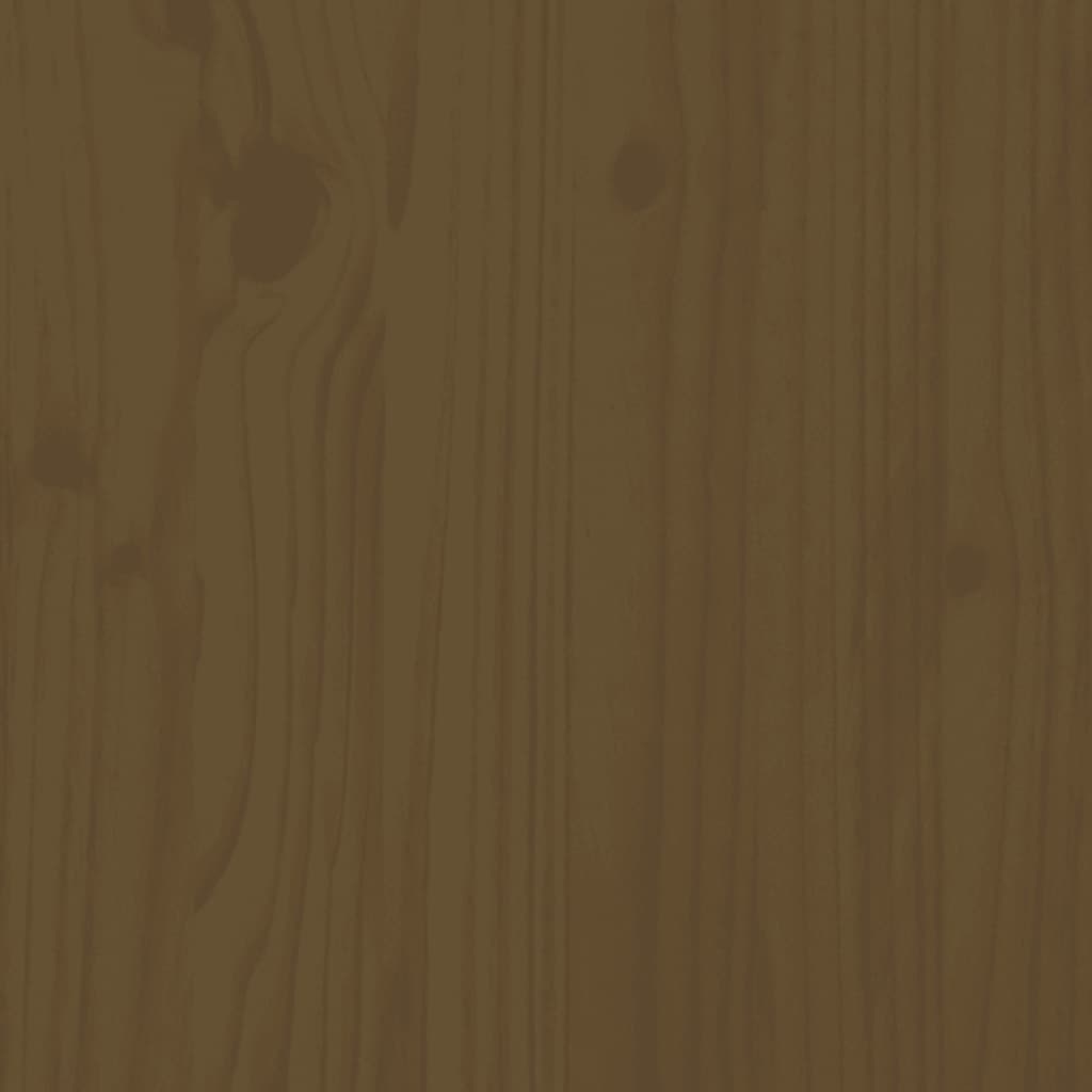 vidaXL Posteljni okvir medeno rjav iz trdnega lesa 90x190 cm 3FT