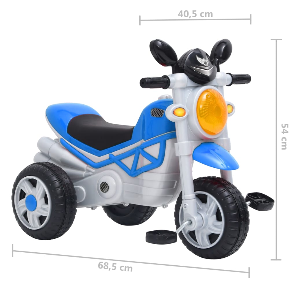 vidaXL Otroški tricikel moder