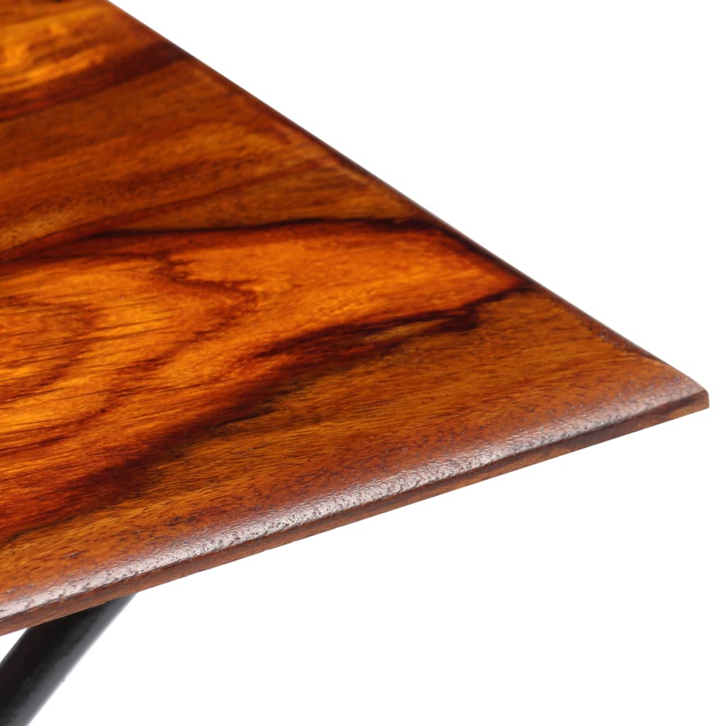 vidaXL Klubska mizica zaobljene noge trden palisander 110x60x39 cm