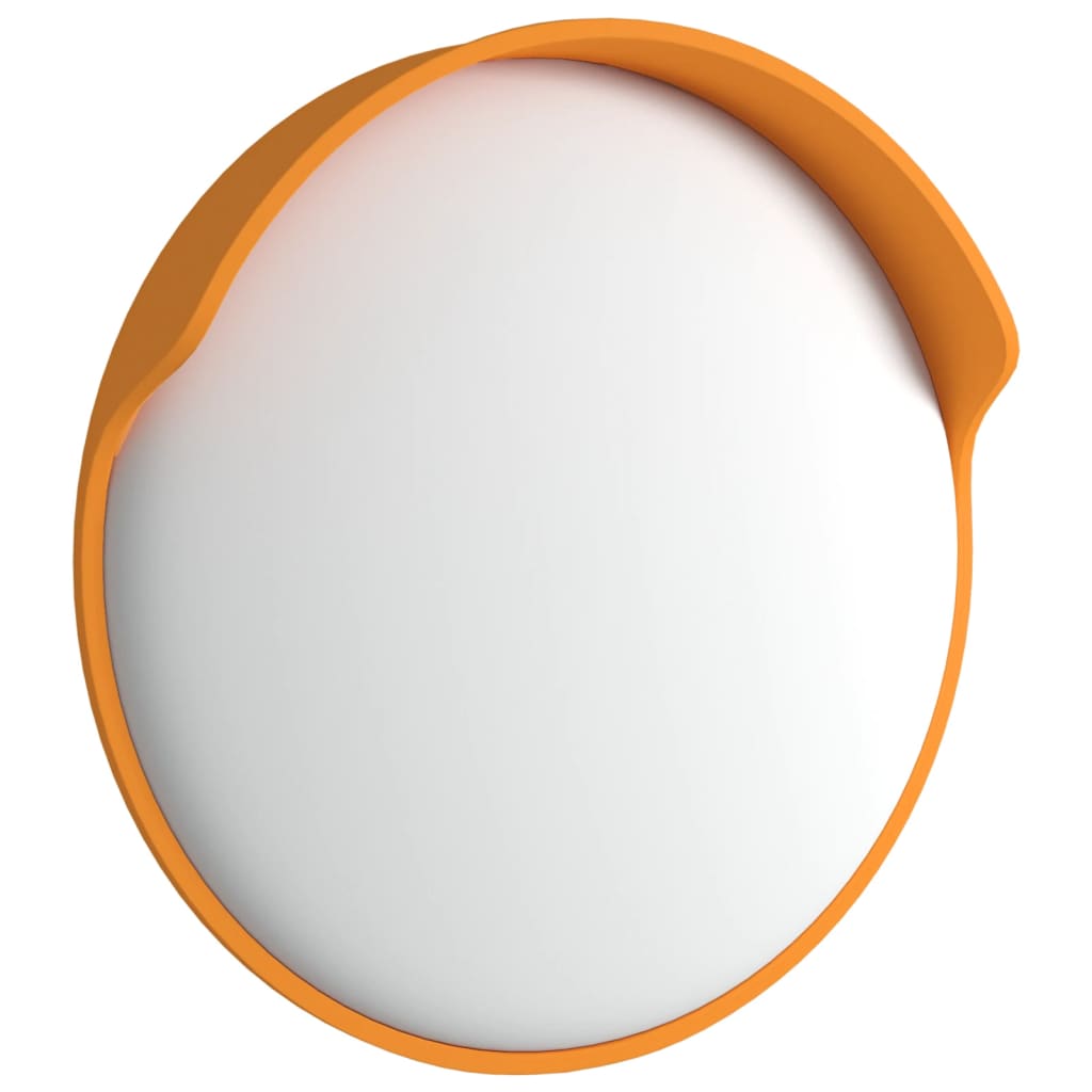 vidaXL Zunanje konveksno prometno ogledalo oranžno Ø30 cm polikarbonat