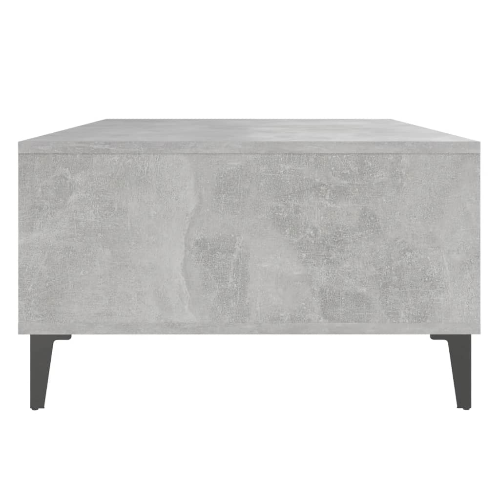 vidaXL Klubska mizica betonsko siva 103,5x60x35 cm iverna plošča