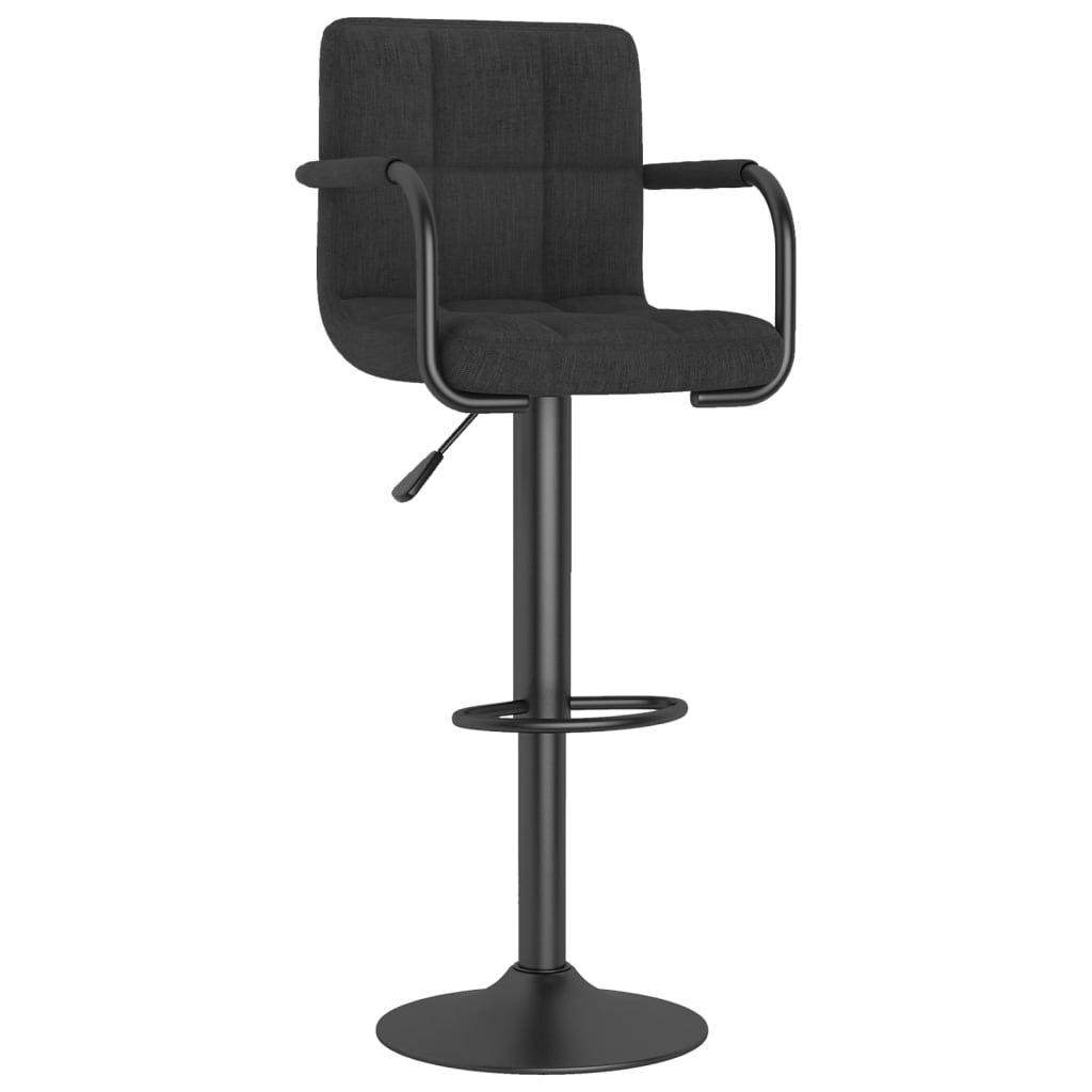 vidaXL Barski stolčki 2 kosa črno blago