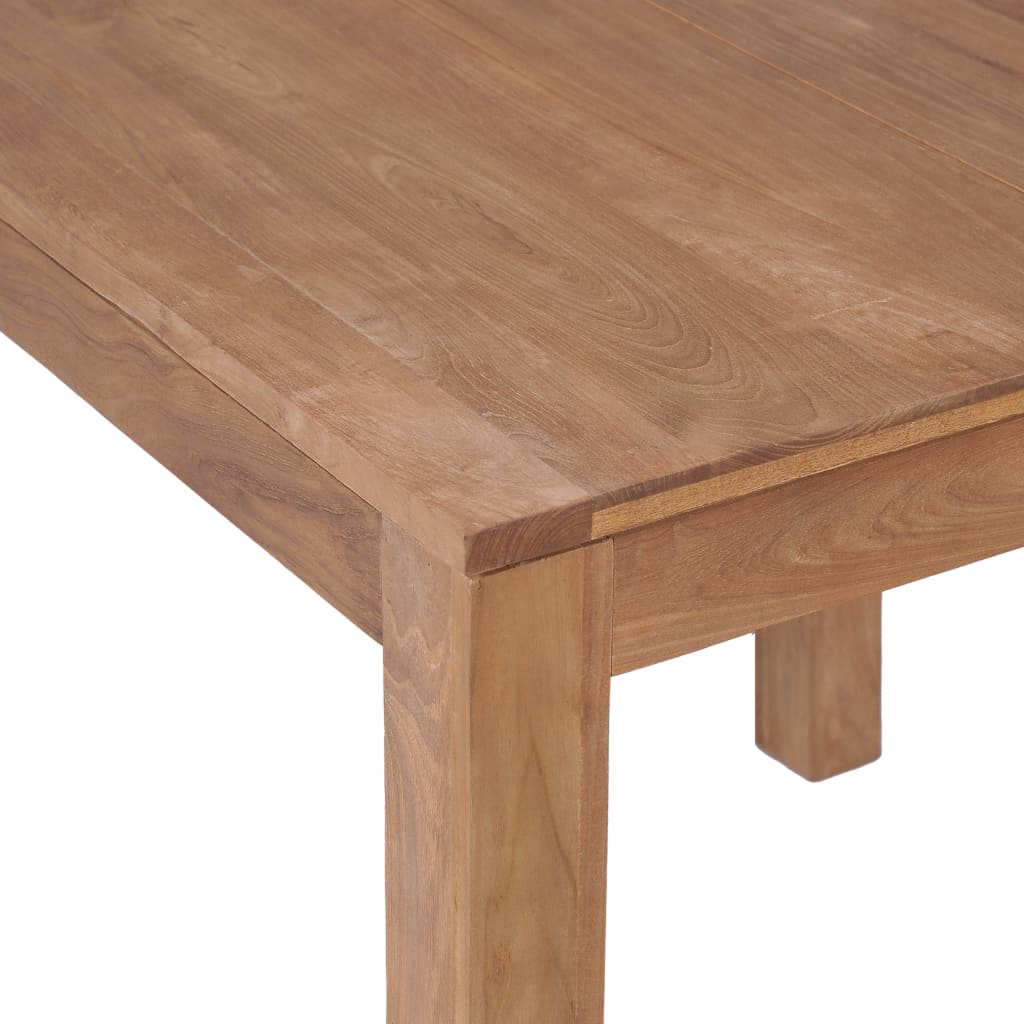 vidaXL Jedilna miza iz trdne tikovine z naravnim finišem 82x80x76 cm