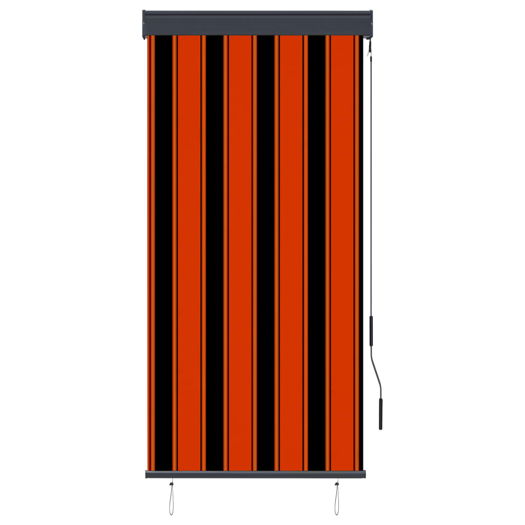 vidaXL Zunanje rolo senčilo 80x250 cm oranžno in rjavo