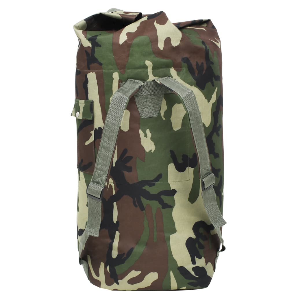 vidaXL Potovalna torba vojaškega stila 85 L kamuflažne barve