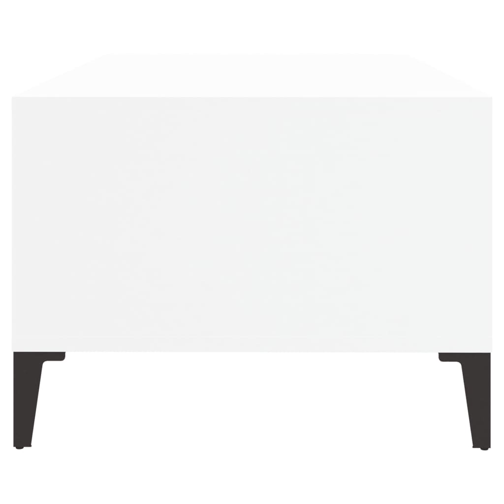 vidaXL Klubska mizica bela 90x50x36,5 cm inženirski les