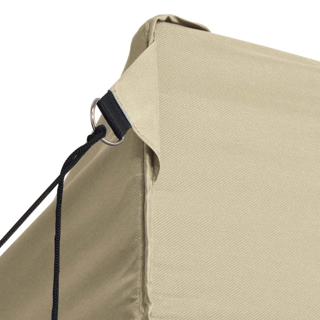 vidaXL Zložljivi šotor pop-up s 4 stranicami 3x4,5 m kremno bele barve