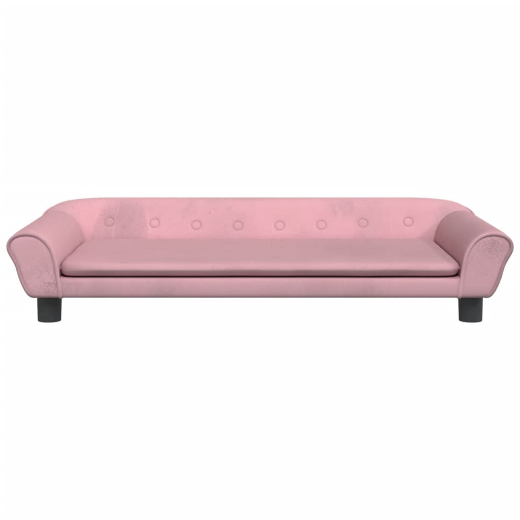 vidaXL Pasja postelja roza 100x50x21 cm žamet