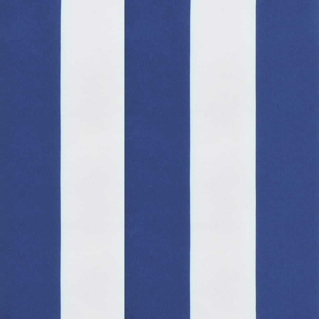 vidaXL Blazina za vrtno klop modre in bele črte 200x50x3 cm tkanina