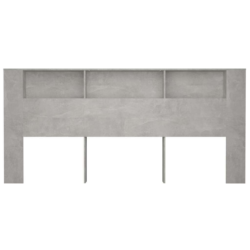 vidaXL Vzglavna omarica betonsko siva 220x18,5x104,5 cm
