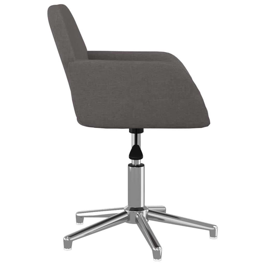 vidaXL Vrtljiv pisarniški stol temno sivo blago