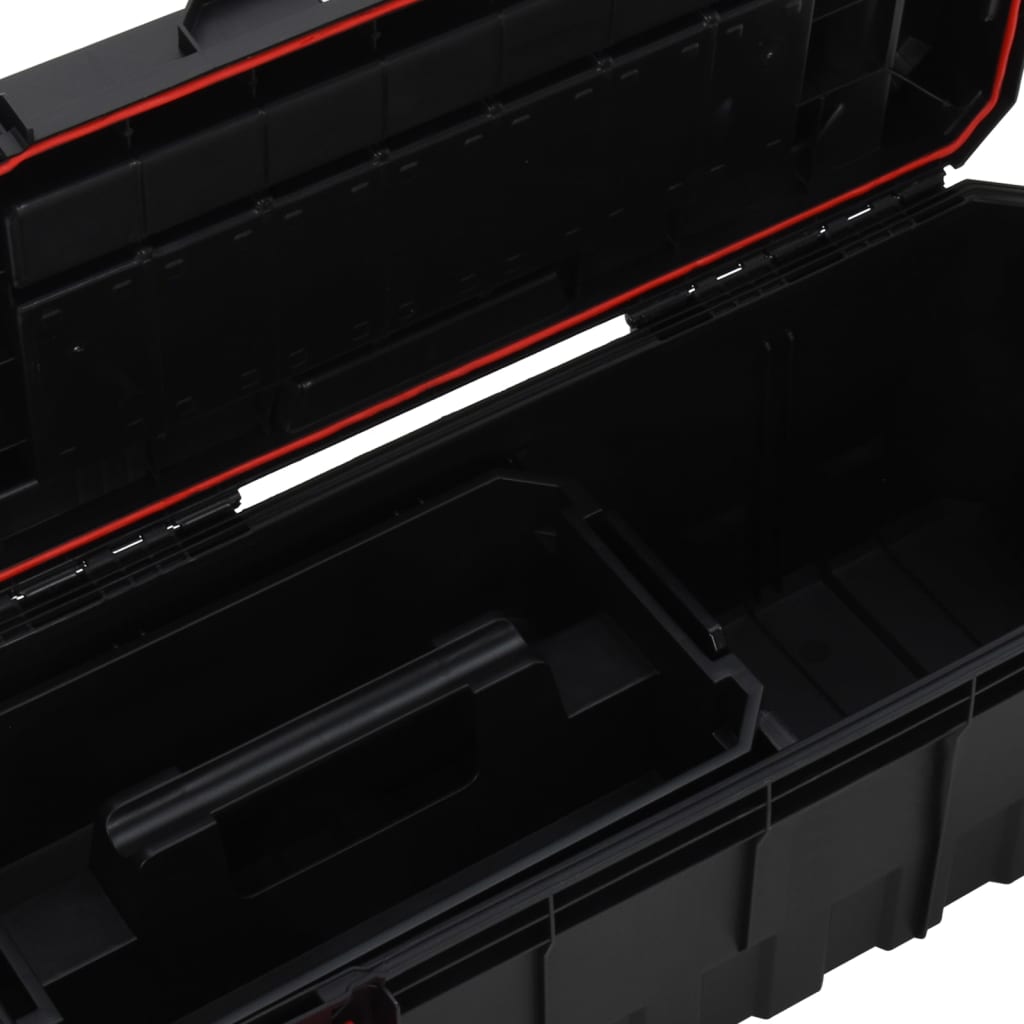 vidaXL Škatla za orodje črna in rdeča 65x28x31,5 cm