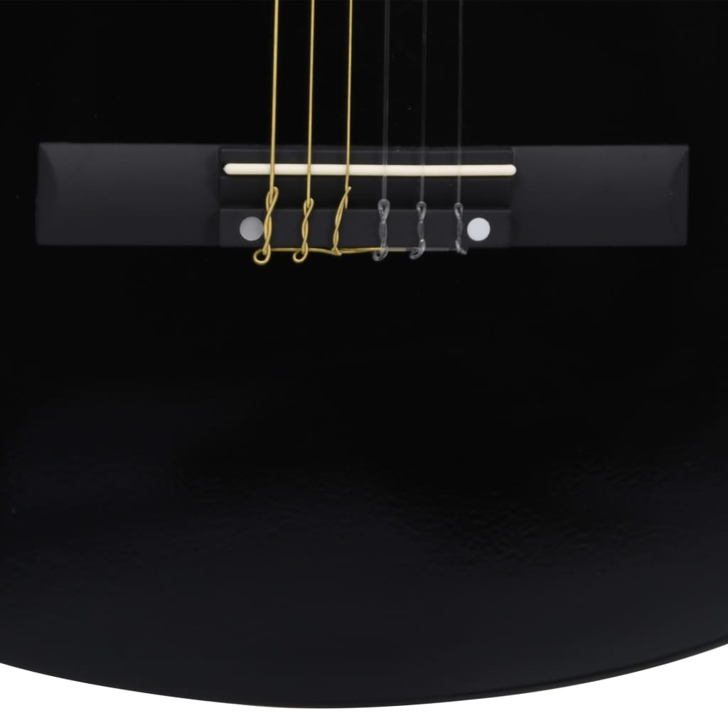 vidaXL Klasična kitara za začetnike in otroke s torbo črna 1/2 34"