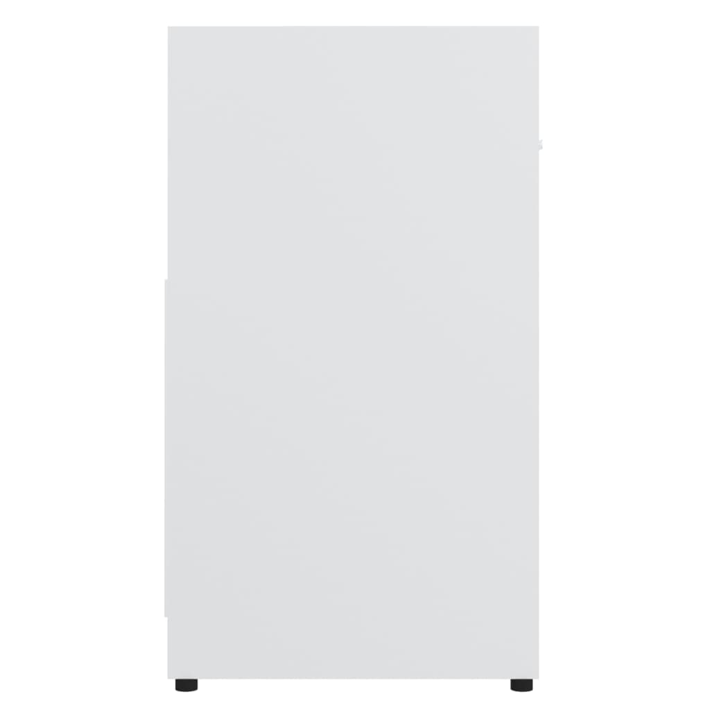vidaXL Kopalniška omarica bela 60x33x61 cm iverna plošča