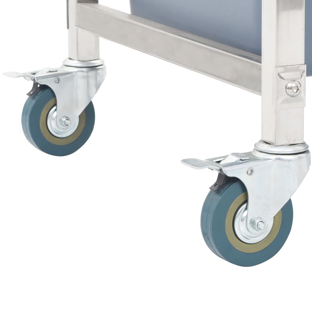 vidaXL Kuhinjski voziček s plastičnimi posodami 82x43,5x93 cm