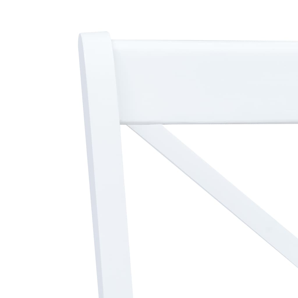 vidaXL Jedilni stoli 6 kosov beli in naravni trdni kavčukovec