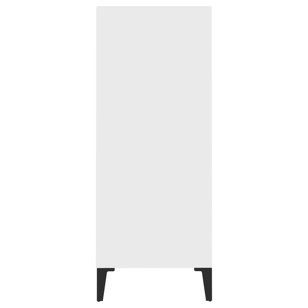 vidaXL Komoda bela 57x35x90 cm iverna plošča