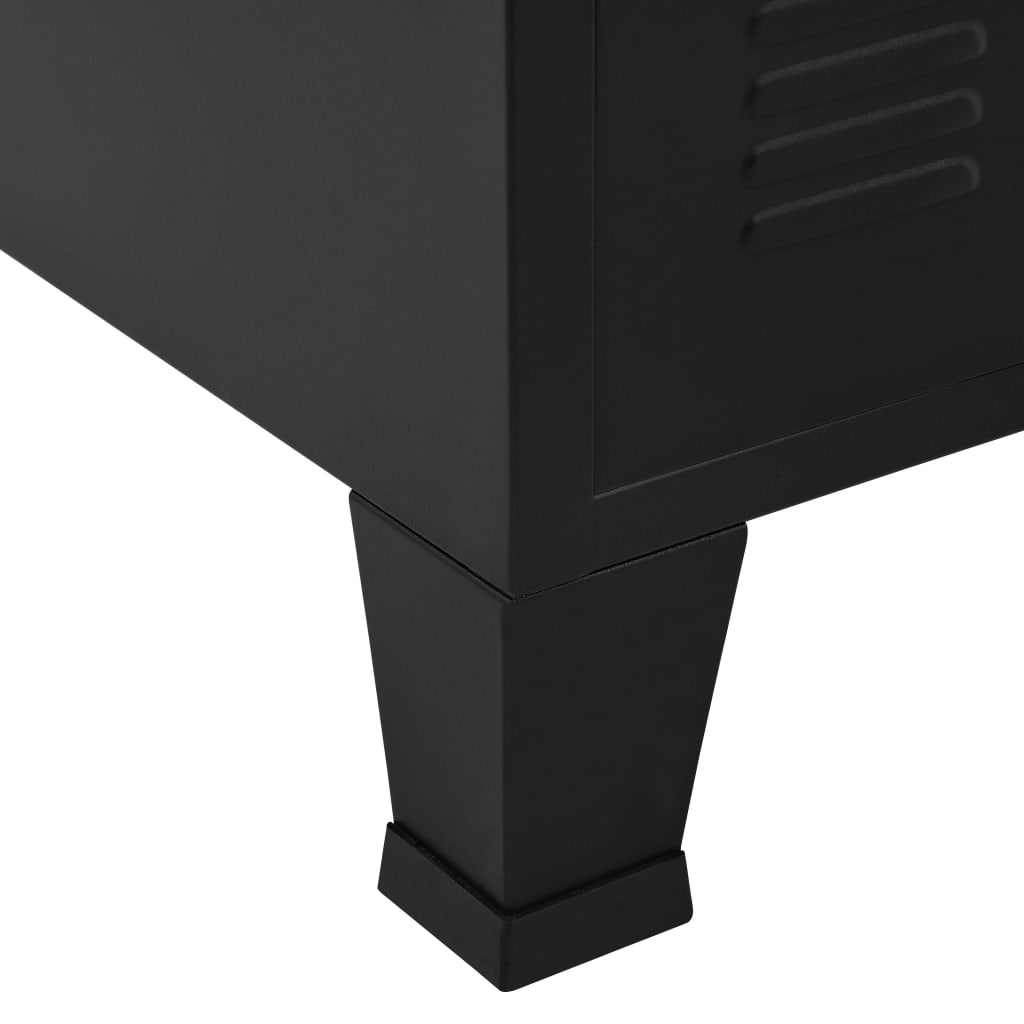 vidaXL Industrijska omara črna 75x40x80 cm jeklo