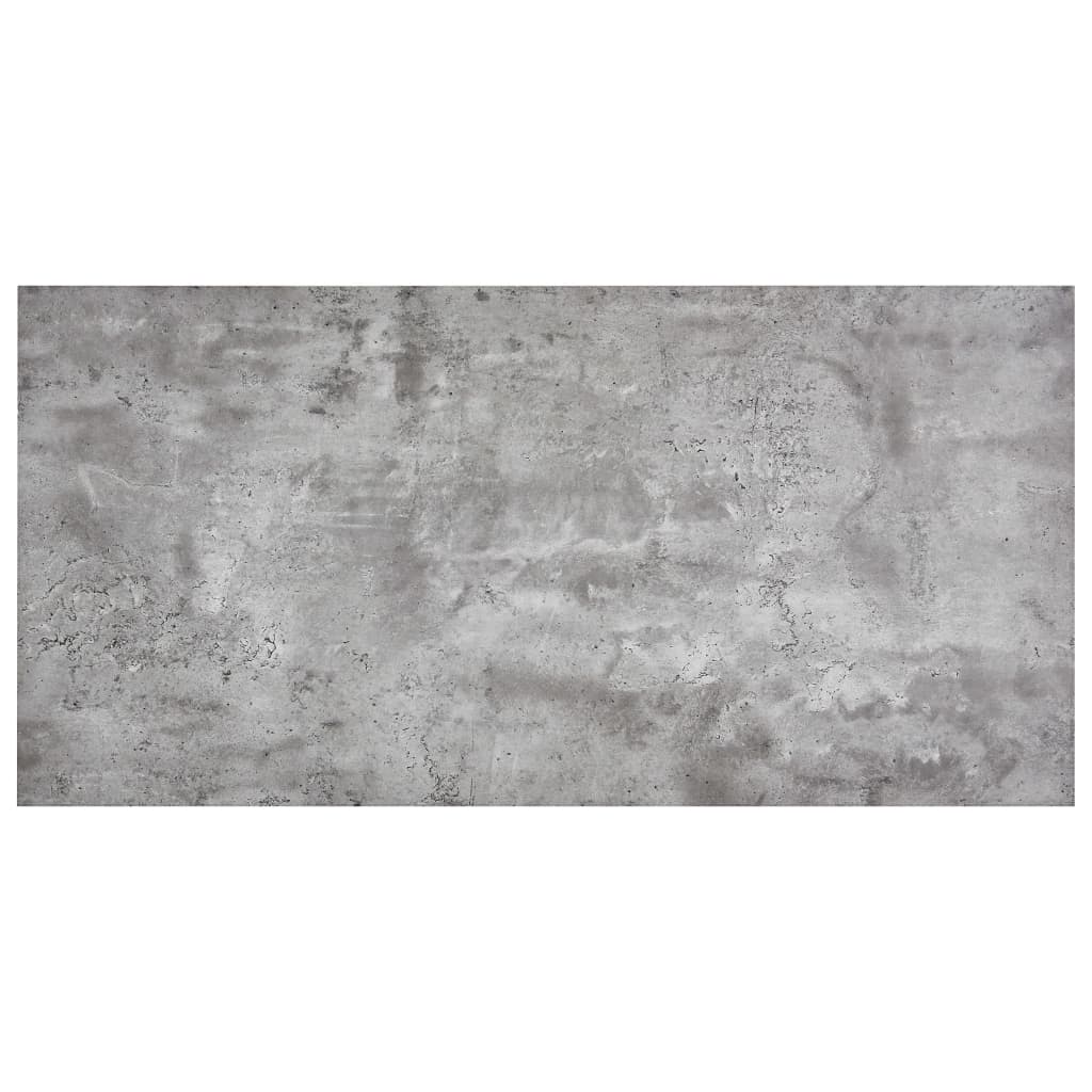 vidaXL Jedilna miza betonsko siva in srebrna 120x60x74 cm mediapan