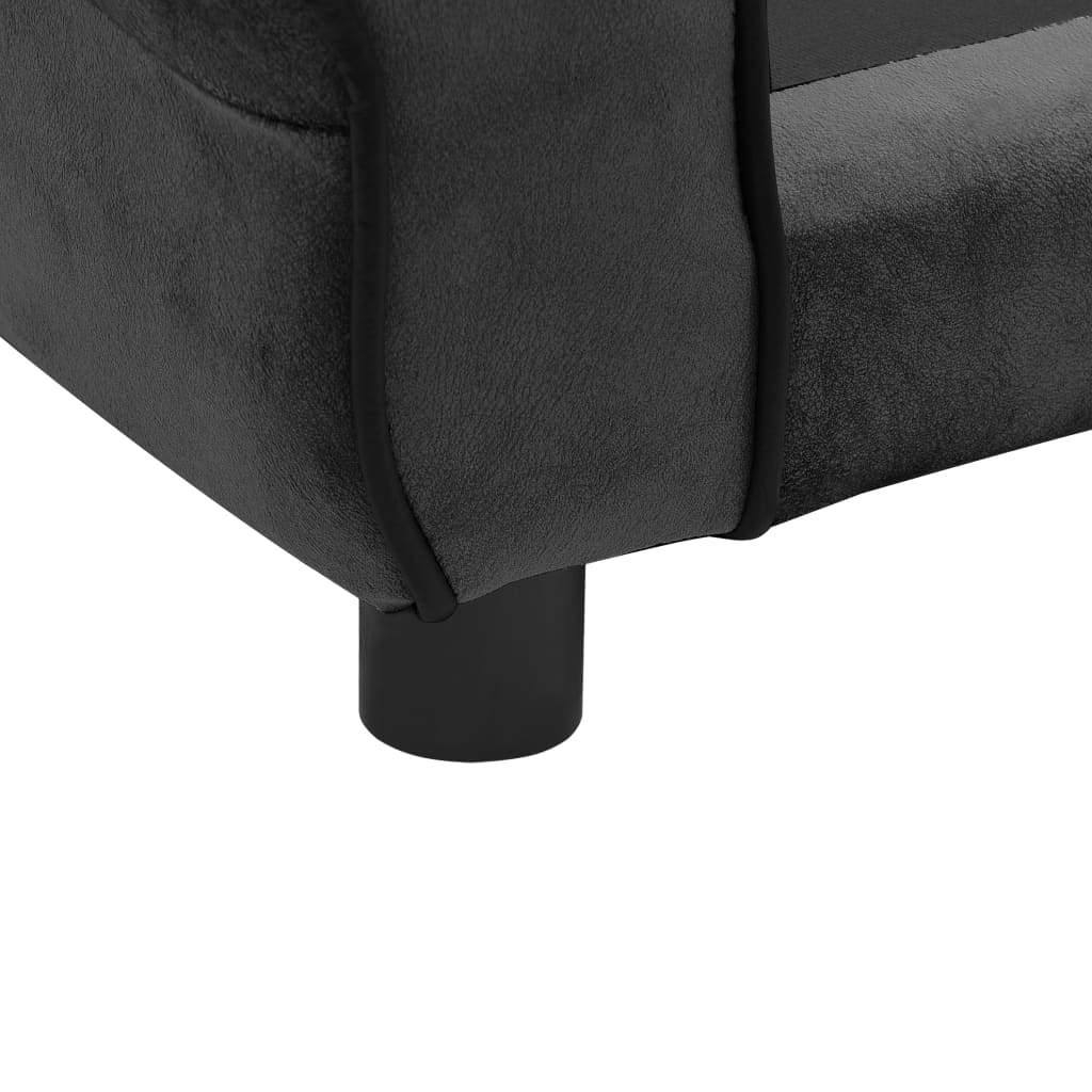 vidaXL Pasji kavč temno siv 72x45x30 cm iz pliša