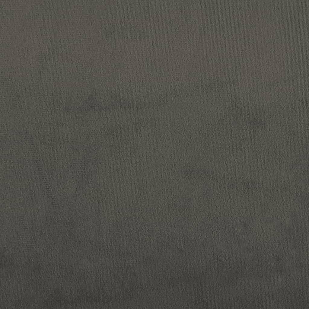 vidaXL Posteljni okvir z vzglavjem temno siv 120x190 cm žamet