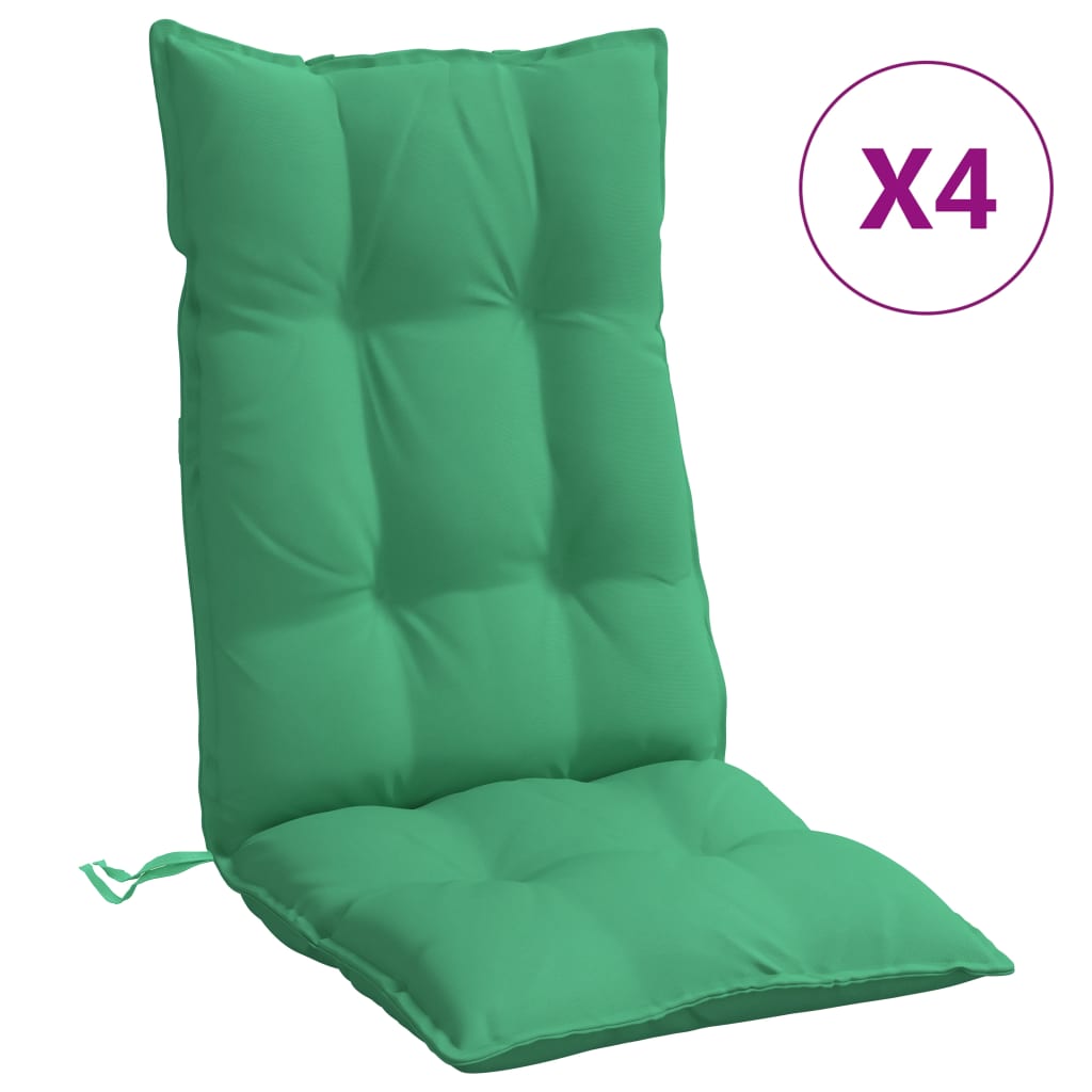 vidaXL Blazine za stole 4 kosi zelena oxford tkanina