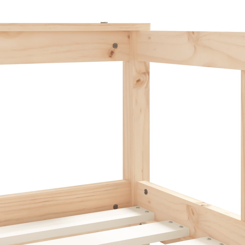 vidaXL Otroški posteljni okvir s predali 70x140 cm trdna borovina