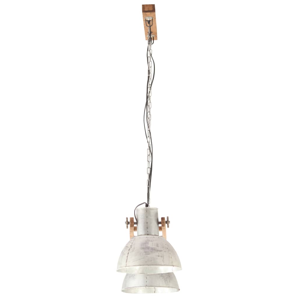 vidaXL Industrijska viseča svetilka 25 W srebrna 109 cm E27