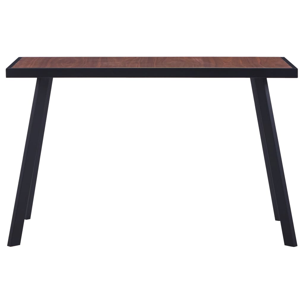 vidaXL Jedilna miza naravna in črna 120x60x75 cm MDF
