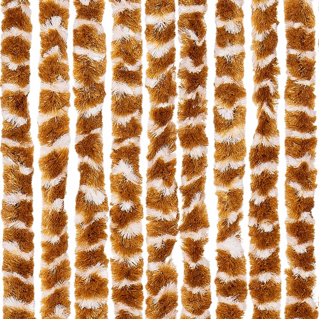 vidaXL Zavesa proti mrčesu oker in bela 100x220 cm šenilja