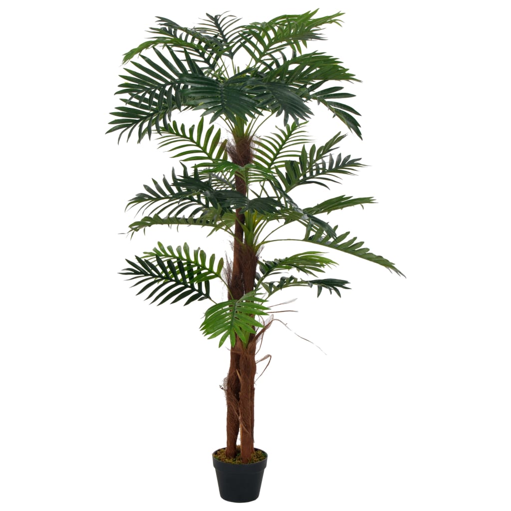 vidaXL Umetna palma z loncem zelene barve 165 cm