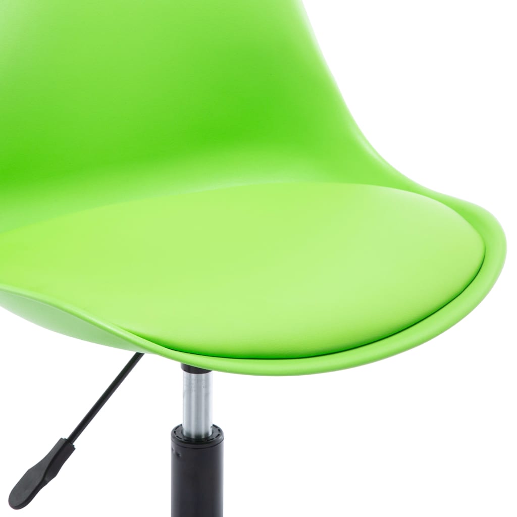 vidaXL Vrtljivi jedilni stoli 2 kosa zeleno umetno usnje
