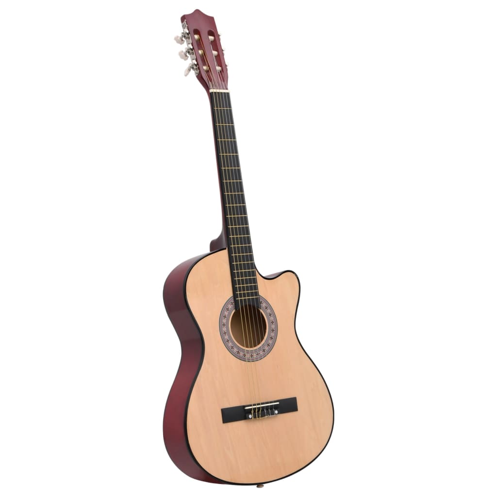 vidaXL Akustična kitara 12-delni komplet s 6 strunami 38"