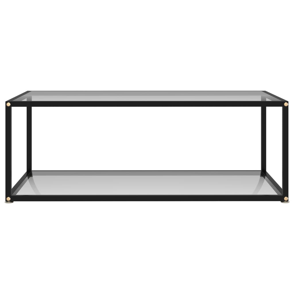 vidaXL Klubska mizica prozorna 100x50x35 cm kaljeno steklo