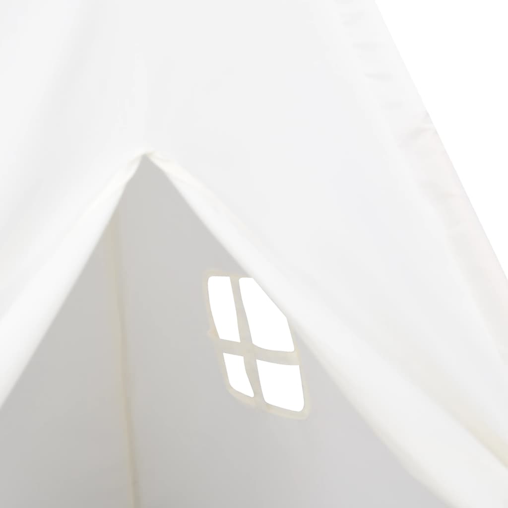 vidaXL Otroški tipi šotor z vrečo peach skin bel 120x120x150 cm