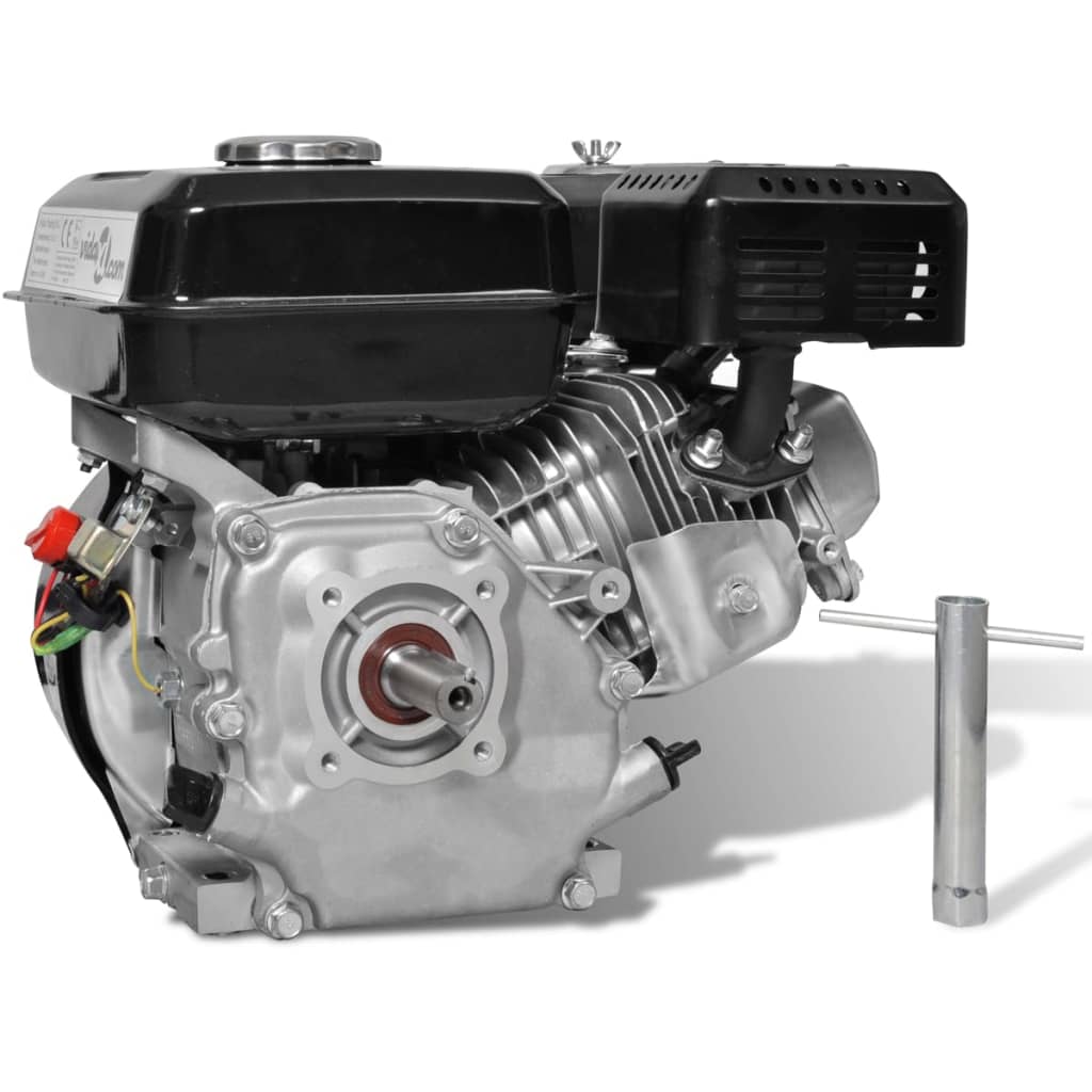vidaXL Bencinski motor 6,5 KM 4,8 kW črn