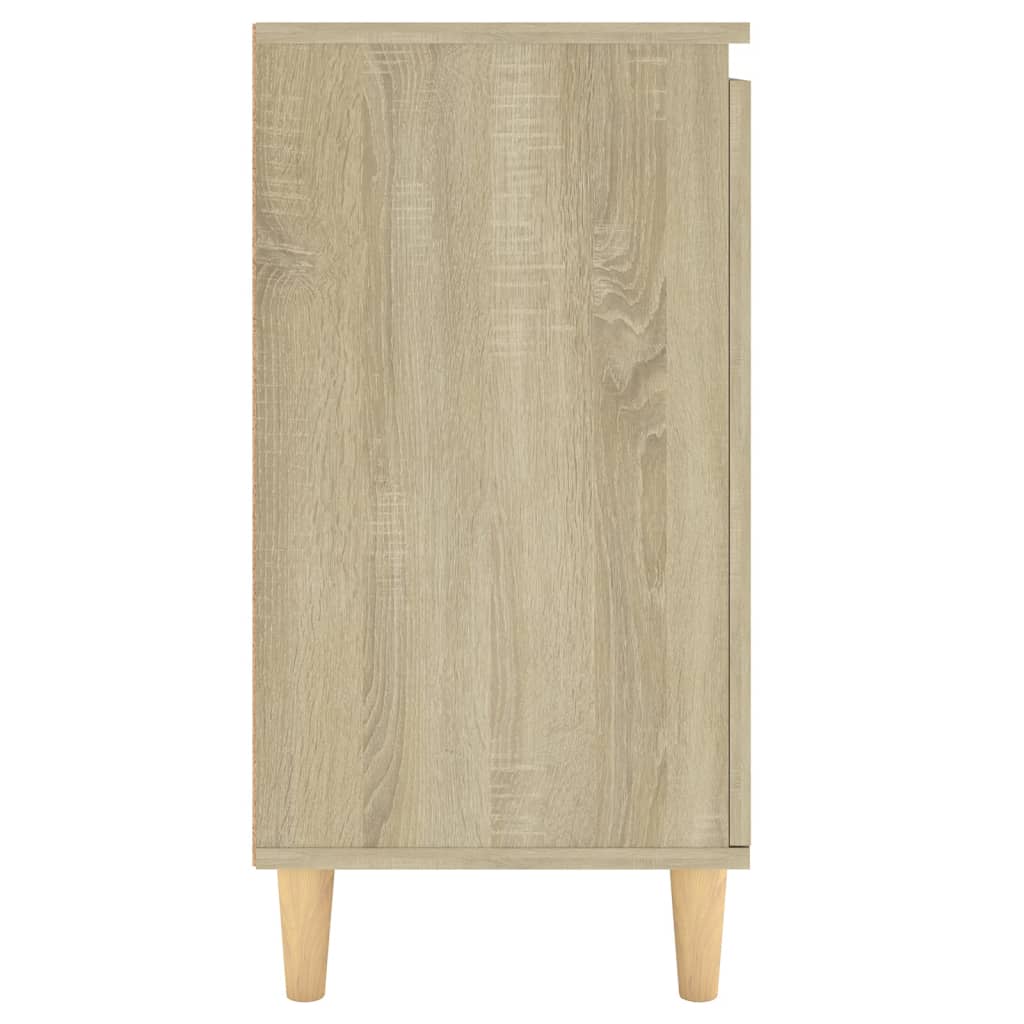 vidaXL Komoda z lesenimi nogami sonoma hrast 60x35x70 cm iverna plošča