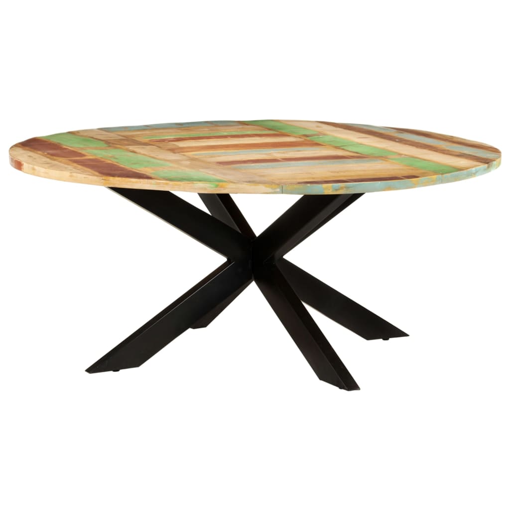 vidaXL Jedilna miza okrogla 175x75 cm trden predelan les
