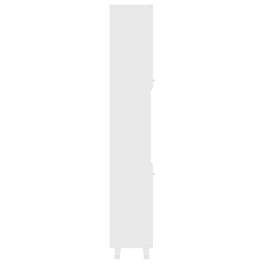 vidaXL Kopalniška omarica bela 30x30x179 cm iverna plošča