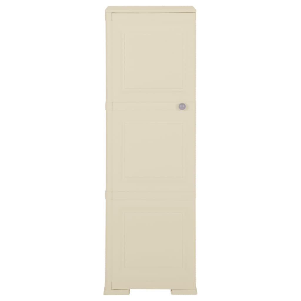 vidaXL Plastična omara 40x43x125 cm lesen dizajn angora bela