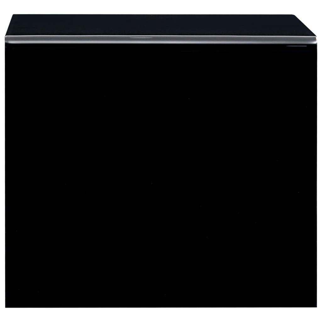 vidaXL Klubska mizica črna 50x50x45 cm kaljeno steklo