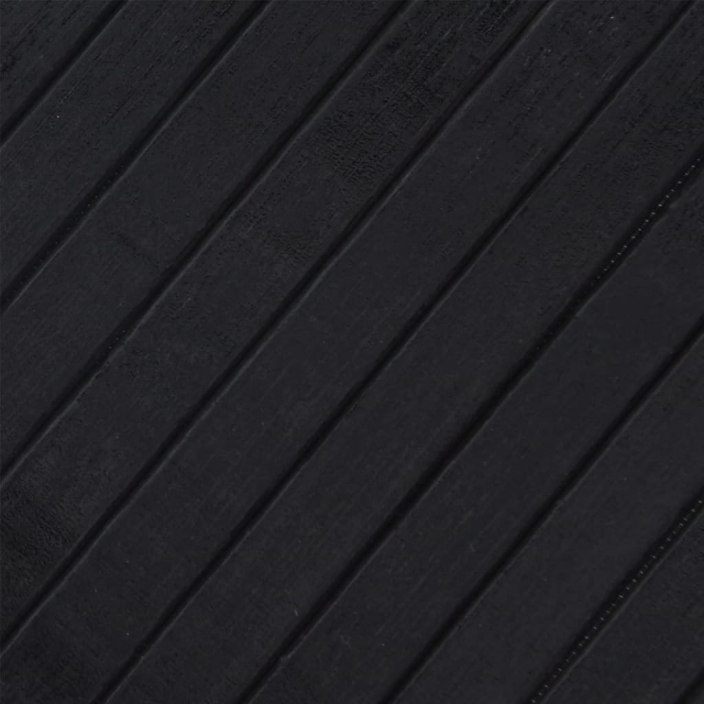vidaXL Preproga pravokotna črna 70x100 cm bambus