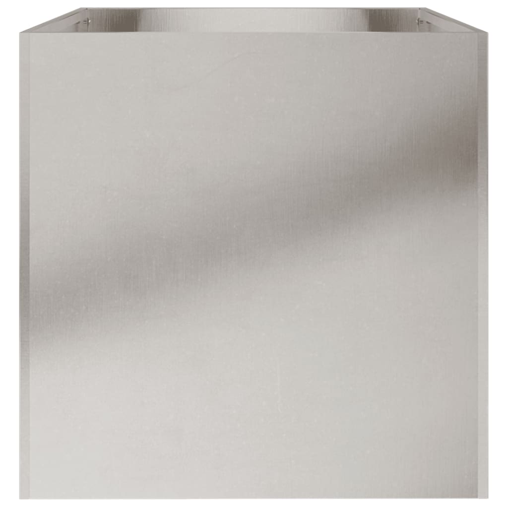 vidaXL Cvetlično korito srebrno 62x40x39 cm nerjaveče jeklo