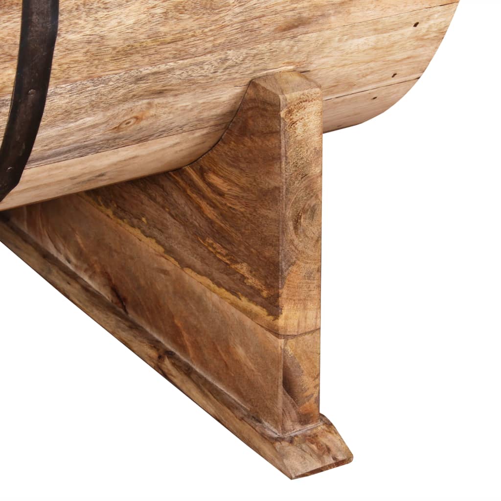 vidaXL Klubska mizica iz masivnega mangovega lesa 88x50x40 cm