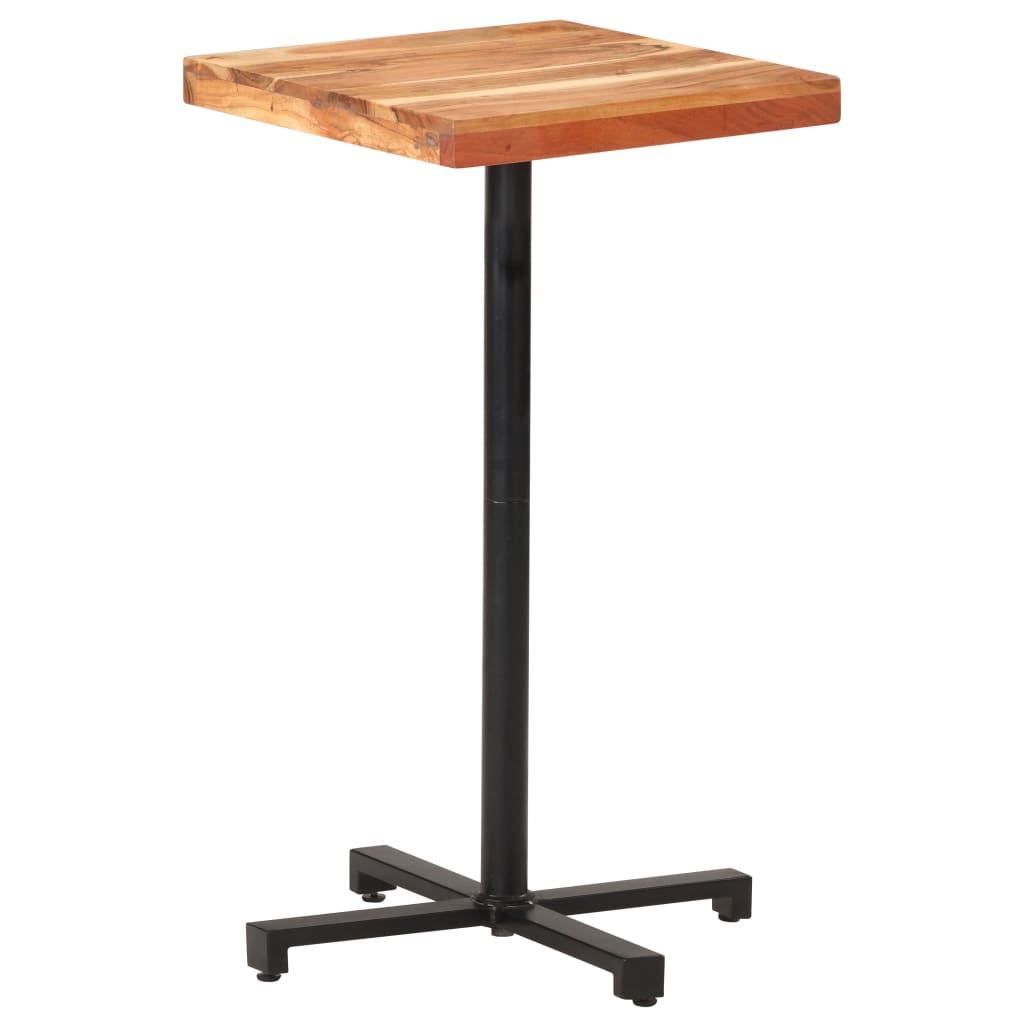 vidaXL Barska miza kvadratna 50x50x110 cm trden akacijev les