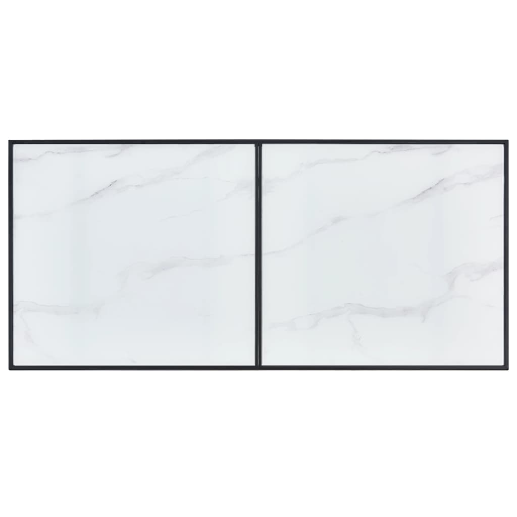 vidaXL Jedilna miza bela 140x70x75 cm kaljeno steklo
