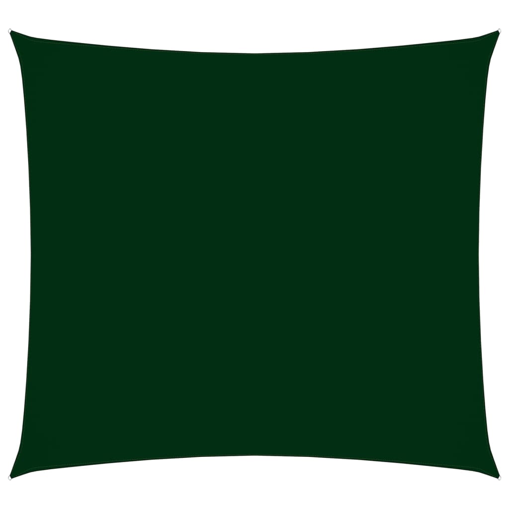 vidaXL Senčno jadro oksford blago kvadratno 7x7 m temno zeleno