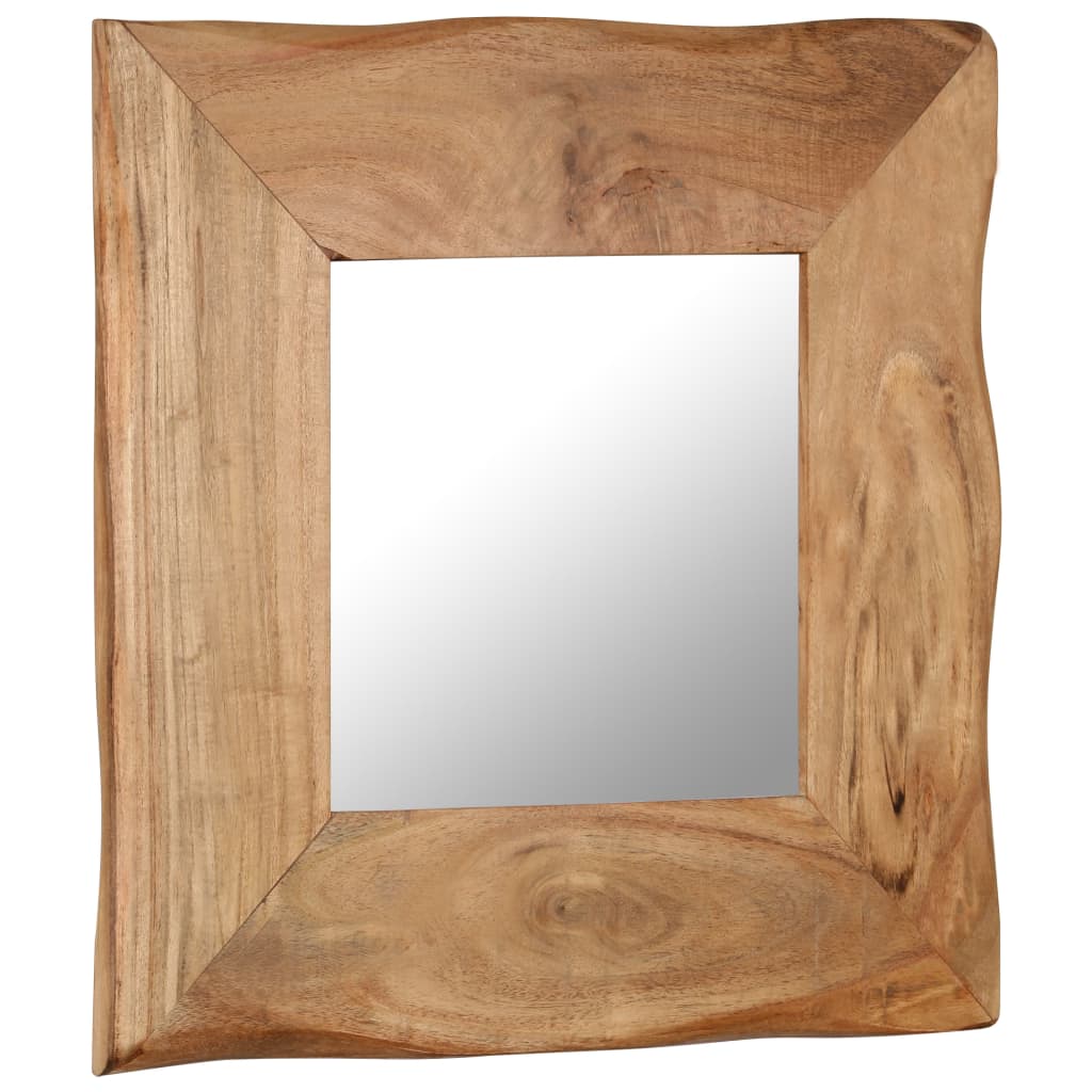 vidaXL Kozmetično ogledalo 50x50 cm trden akacijev les