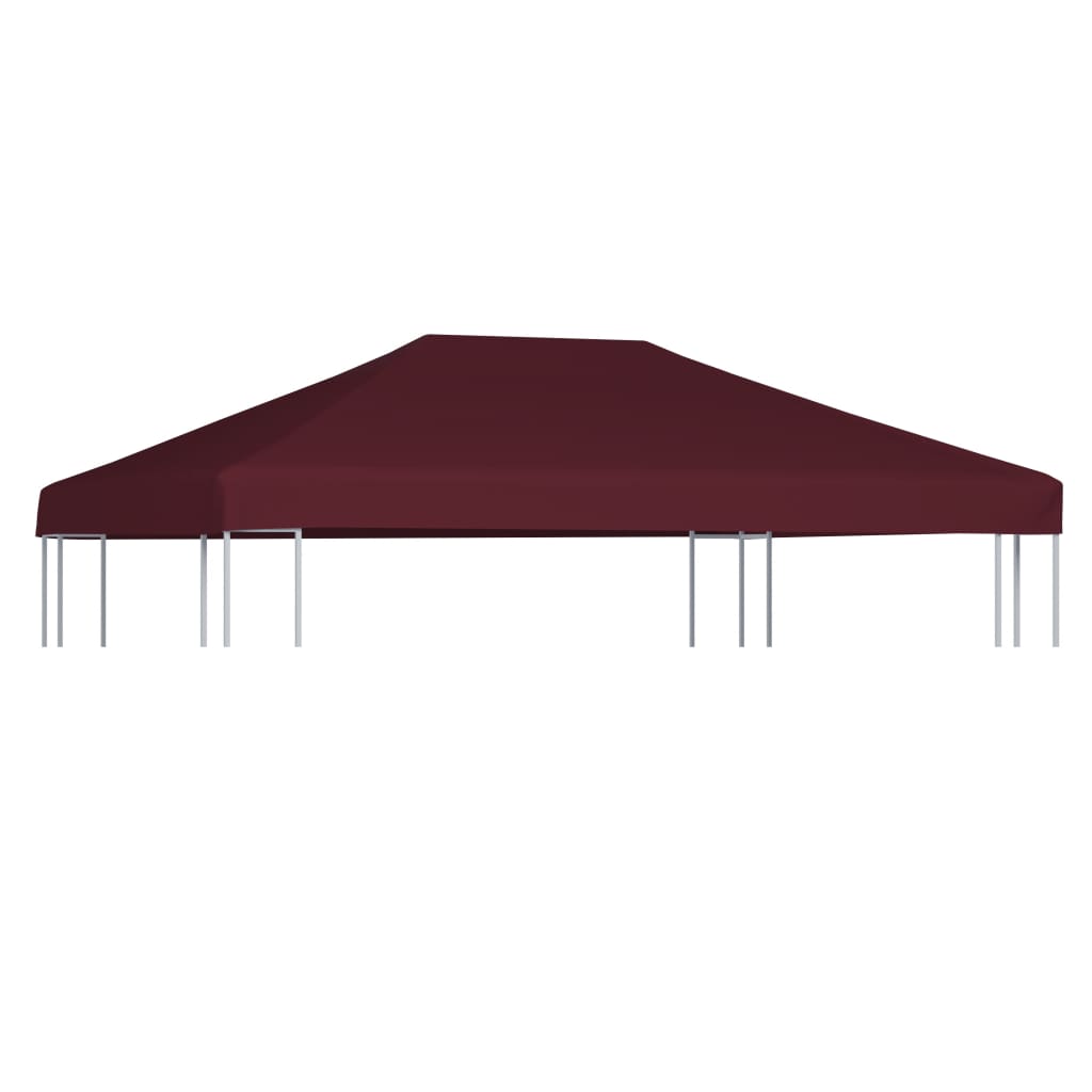vidaXL Streha za paviljon 310 g/m² 3x4 m bordo