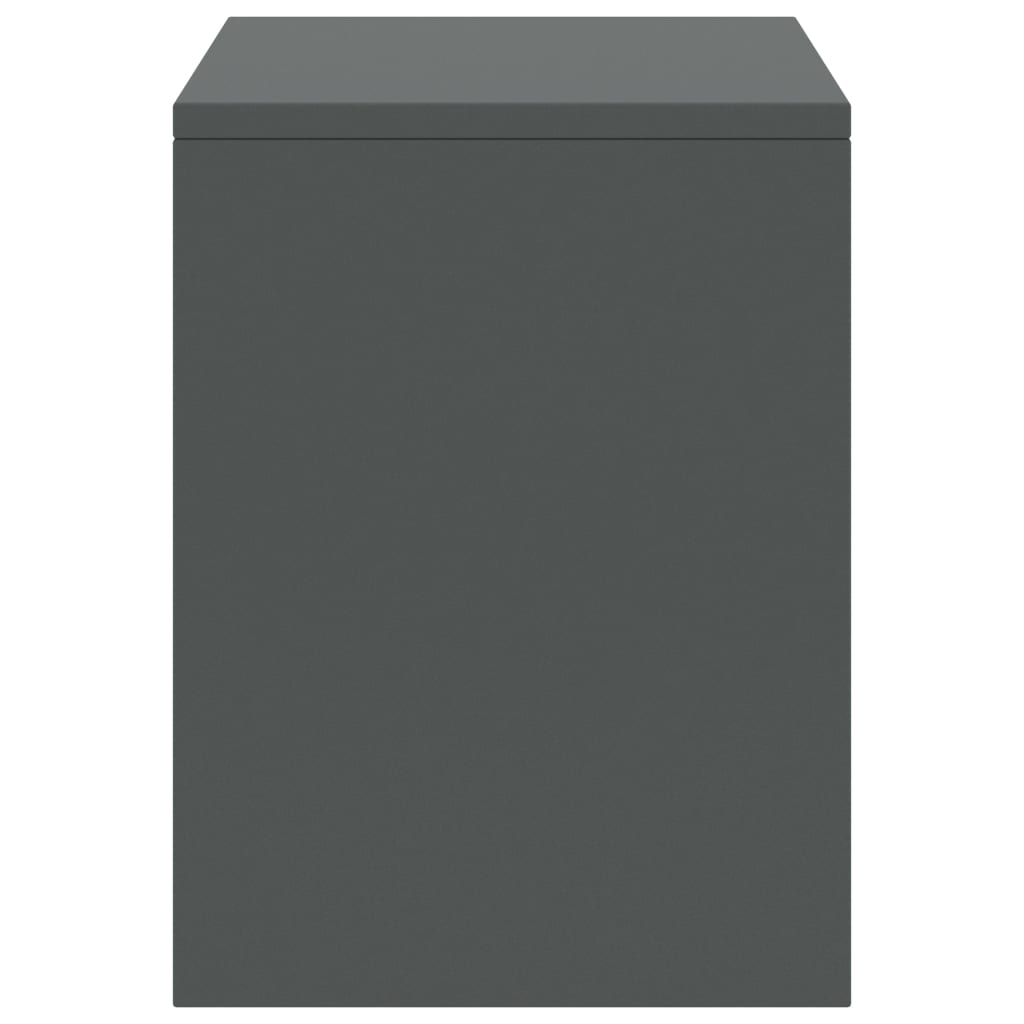 vidaXL Nočna omarica temno siva 35x30x40 cm trdna borovina